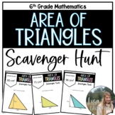 Area of Triangles Scavenger Hunt for 6th Grade Math