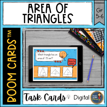 Preview of Area of Triangles Boom Cards™ Digital Task Cards