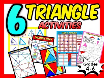 Preview of TRIANGLES - 6 activities gr: 4-6