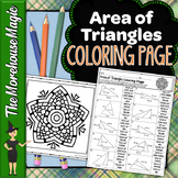 Area of Triangles Common Core Color By Number | Math Color