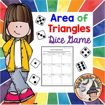 Preview of Area of Triangles Dice Game Activity + DIGITAL for Distance Learning