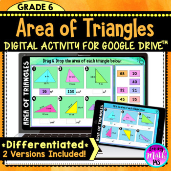 Preview of Area of Triangles: Digital Math Activity for Google Slides™