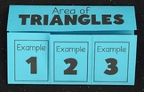 Area of Triangles - Editable Foldable Notes for 6th Grade Math