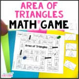 Area of Triangles Game - 6th Grade Math Review Acitivity