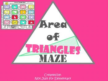 Preview of Area of Triangles: Measurement Maze Activity