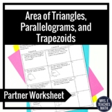 Area of Triangles, Parallelograms, and Trapezoids Partner 