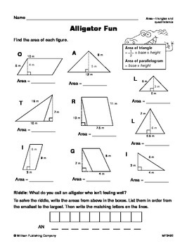 Area of Triangles, Quadrilaterals, and Polygons (CCSS 6.G.A.1) | TPT