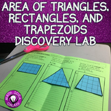Area of Triangles, Rectangles, and Trapezoids Lesson (Disc