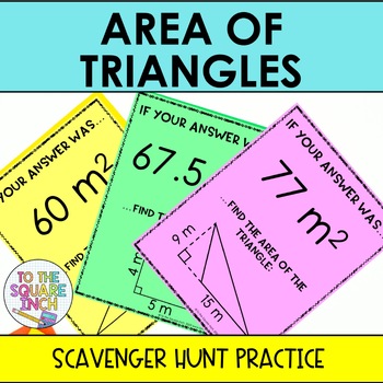 Preview of Area of Triangles Scavenger Hunt