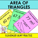 Area of Triangles Scavenger Hunt