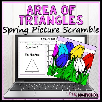 Preview of Area of Triangles Spring Picture Scramble