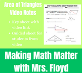 Area of Triangles Video Notes