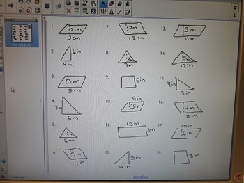 Preview of Area of Triangles and Parallelograms worksheet