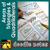 Area of Triangles and Quadrilaterals Doodle Notes Set