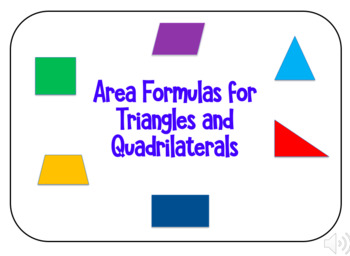 Preview of Emergency Sub Plan - Middle School Math:  Area of Triangles and Quadrilaterals