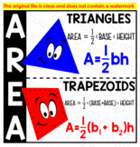 Area of Triangles and Trapezoids Poster