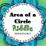 Finding Area of a Circle RIDDLE Activity Worksheet It's Fun!