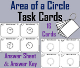 Area of a Circle Task Cards Activity