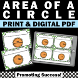 Pi Day Math Activities Middle School Area of a Circle Chal