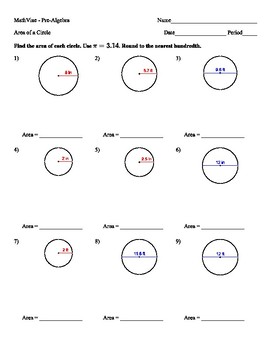 circle problem solving worksheet