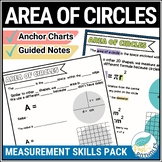 Area of a Circle Worksheet Anchor Chart Guided Math Refere