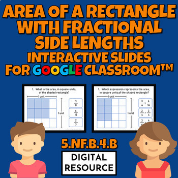 Preview of Area of a Rectangle with Fractional Side Lengths Digital Resource 5.NF.B.4.b