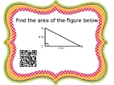Area of a Right Triangle Task Cards QR Codes