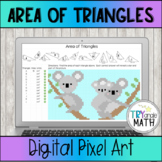 Area of a Triangle Digital Activity Pixel Art - Koalas