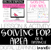 Area of a Triangle - Distance Learning Bundle