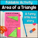 Area of Triangles Foldable Reference Activity with Formula