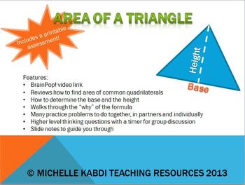 Preview of Area of a Triangle Powerpoint