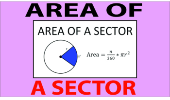 Preview of Area of a sector and segment