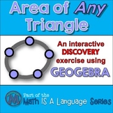 Area of any Triangle - interactive discovery exercise