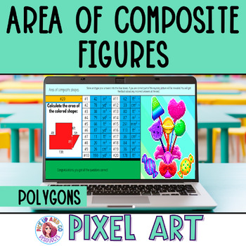 Preview of Area of Composite Figures 6th Grade Math Pixel Art | Quadrilaterals