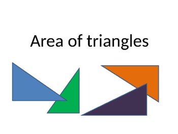 Preview of Area of triangle