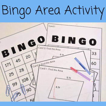 Preview of Area of triangles, parallelograms, rectangles, kites bingo activity