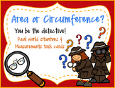 Area vs. Circumference Situation Sort and Calculation Cards!