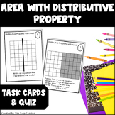 Area with Distributive Property Task Cards and Quiz