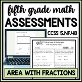 Area of Rectangles with Fractional Sides Assessment, Multi