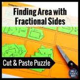 Area with Fractional Sides Puzzle Activity  5.NF.4b