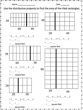 Area With The Distributive Property By Jennifer Rodriguez 