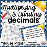 Multiply Divide DECIMALS Task Cards Activities or Math Centers