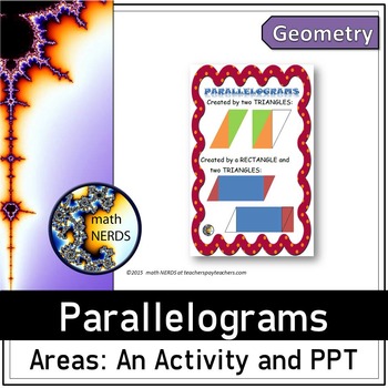 Preview of Areas of Parallelograms: An Activity and Power Point Lesson