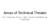 Areas of Technical Theatre Introduction Slideshow