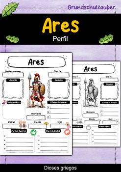 Preview of Ares perfil - Dioses griegos (Español)