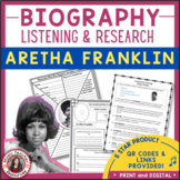 Aretha Franklin Biography Research and Listening Activitie