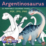 Printable Coloring Pages of Argentinosaurus Dinosaur Carto