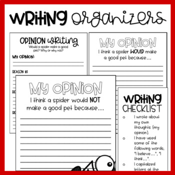Argh! Spider! Book Extension & Opinion Writing by The Teaching Wife