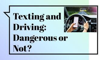 Preview of Argument, Claim, & Evidence Practice - Texting and Driving, Dangerous or Not?