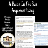 Argument Directions A Raisin In The Sun with Argument Writ